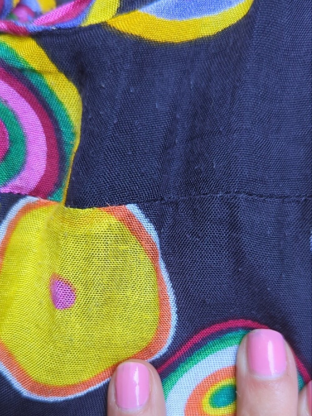 Desigual Black Tunic with Vibrant Multicolor Sunburst Embroidery - Picture 14 of 16